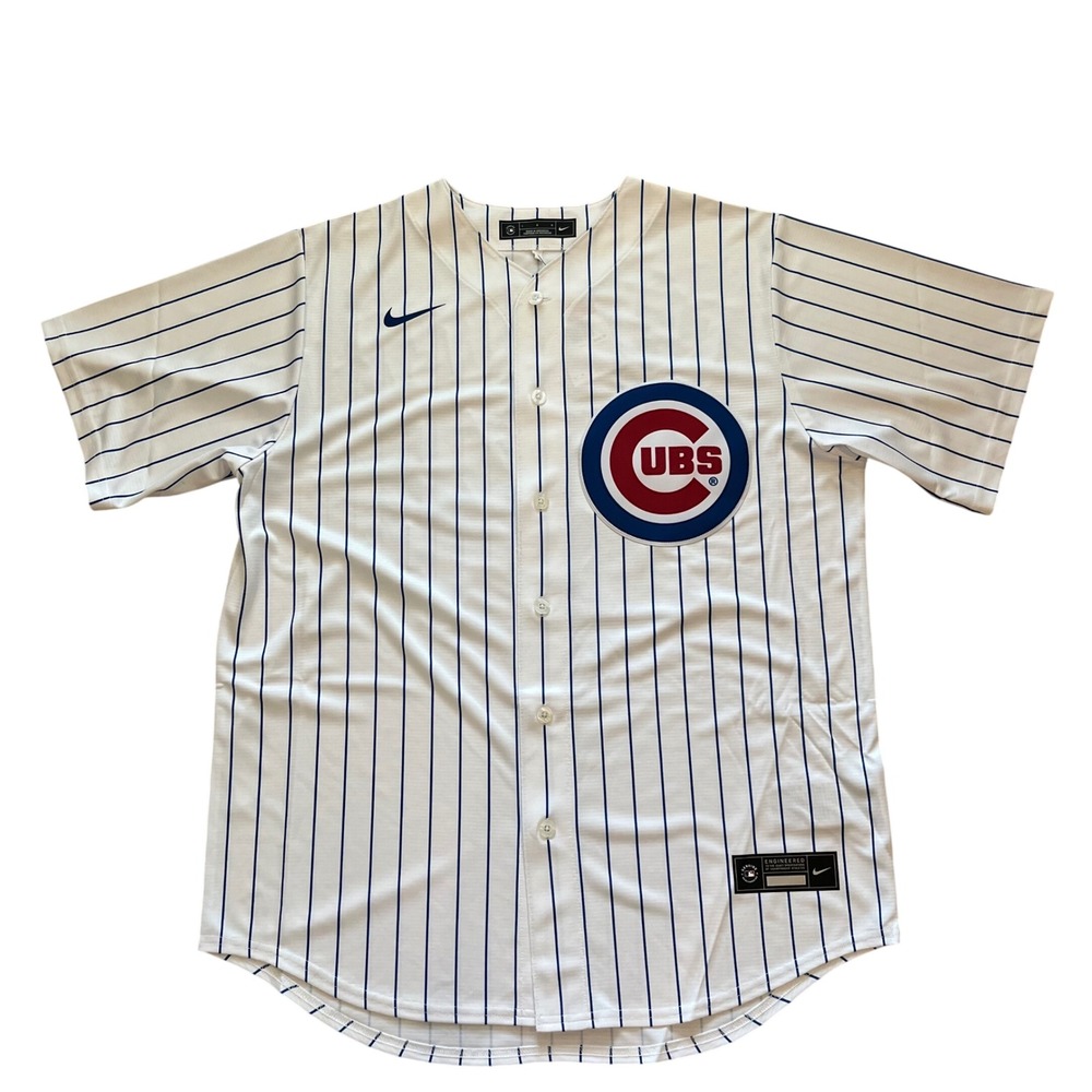 Nike Chicago Cubs Cody Bellinger 24 Home Pinstripe Baseball Jersey Mens Lg & med